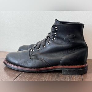 Chippewa 6” Black Leather Service Boots Mens size 9.5 D